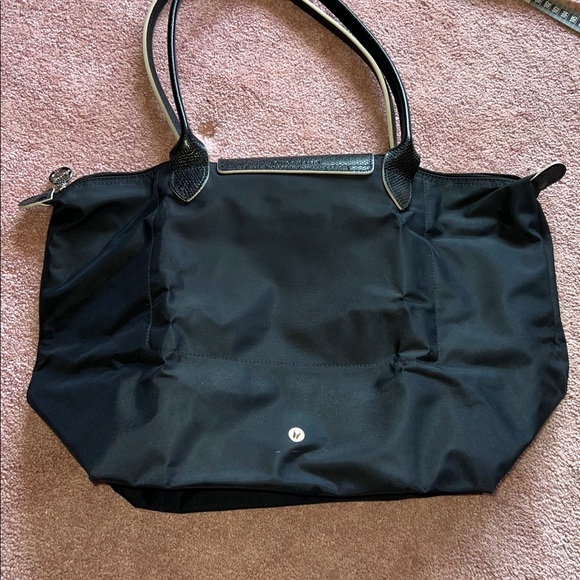 Longchamp Black Nylon Horse Logo Tote | Le Pliage Style - Picture 7 of 12